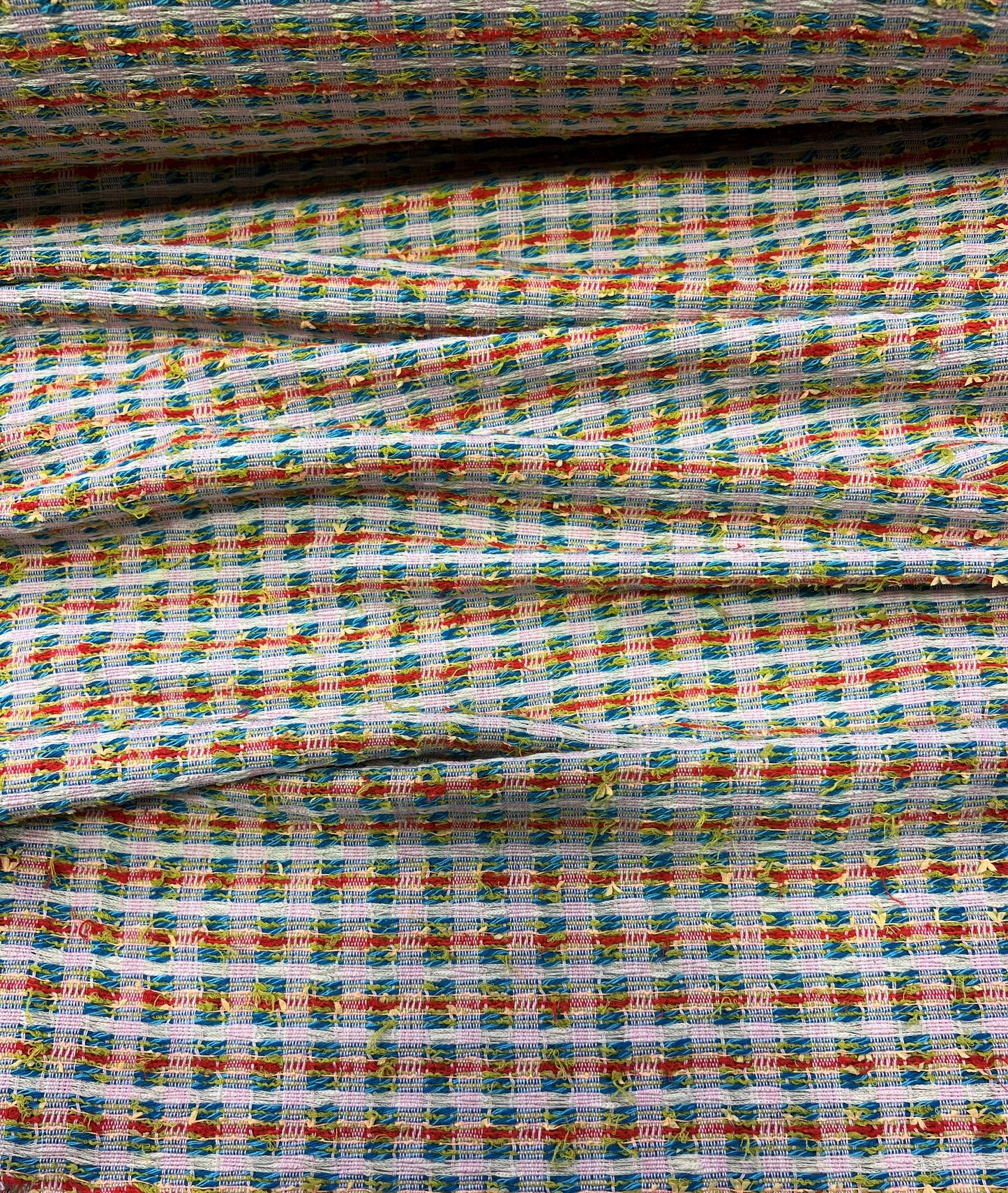 Tweed arancio/blu