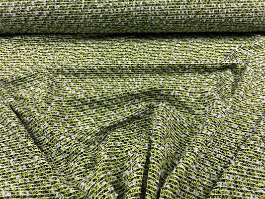 Tweed nero/lime