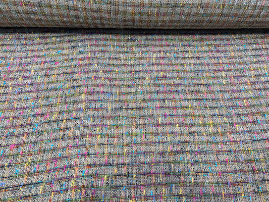 Tweed multicolore su beige