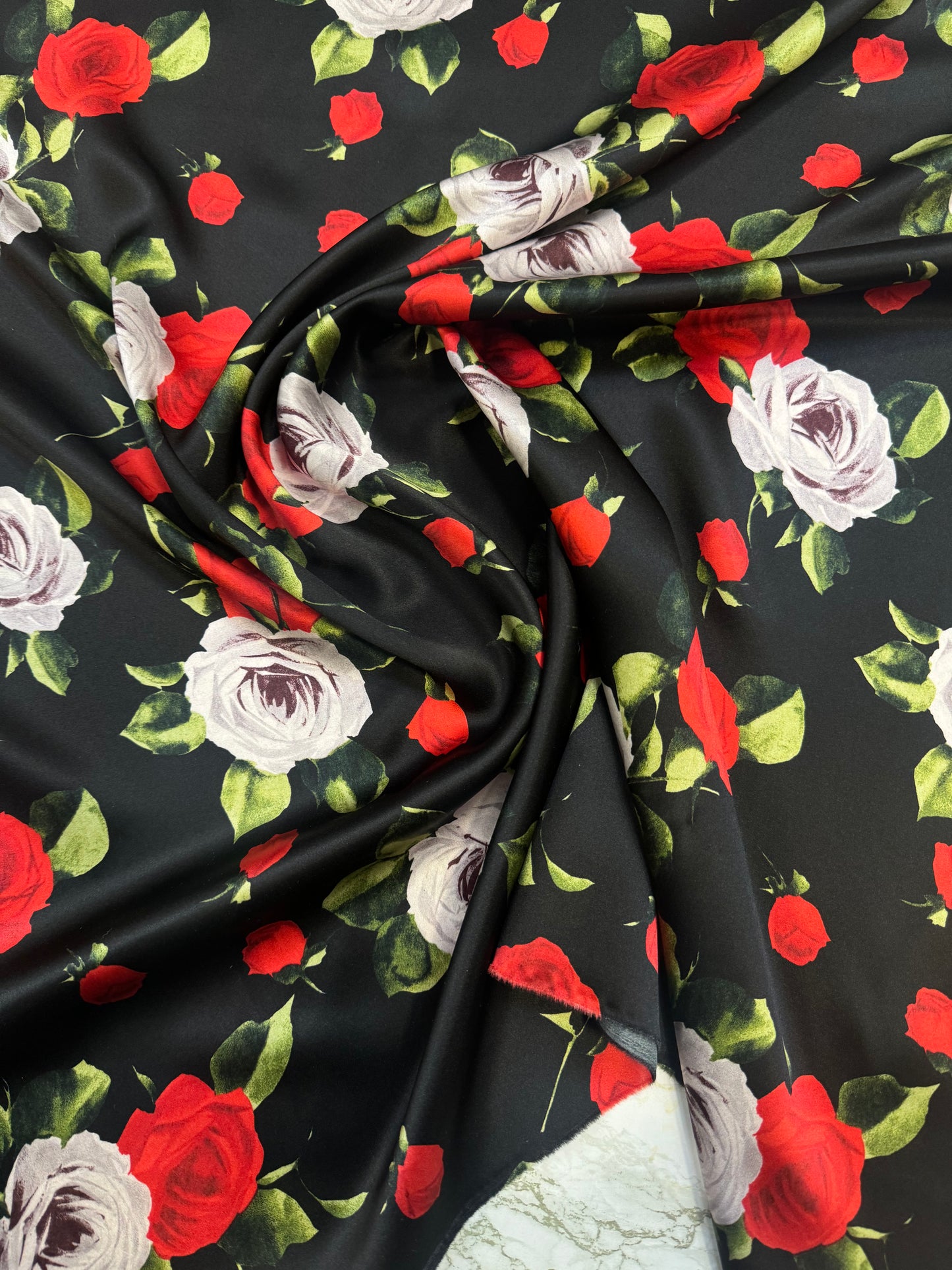 Roses on black