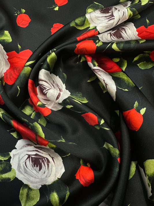 Roses on black