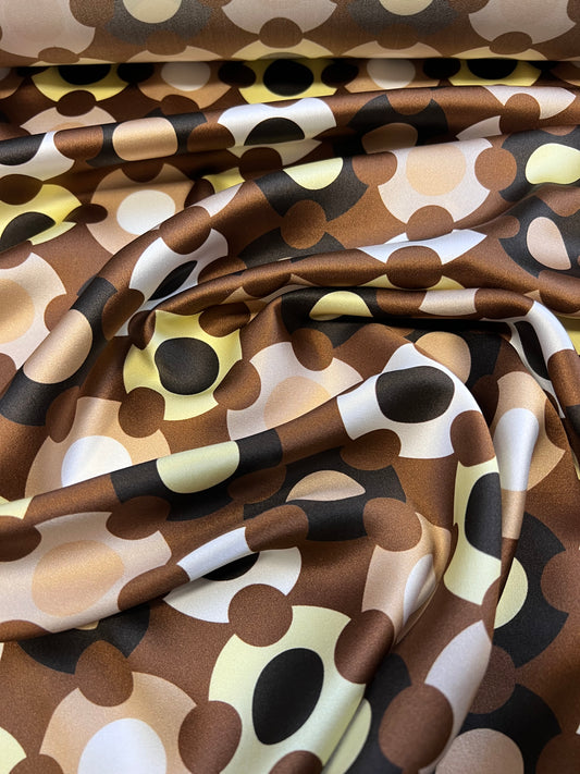 Raso di seta retro marrone