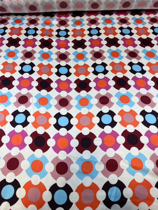Raso di seta retro arancio/rosa