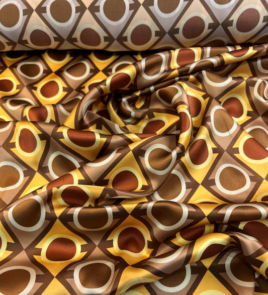 Raso di seta retro marrone chiaro