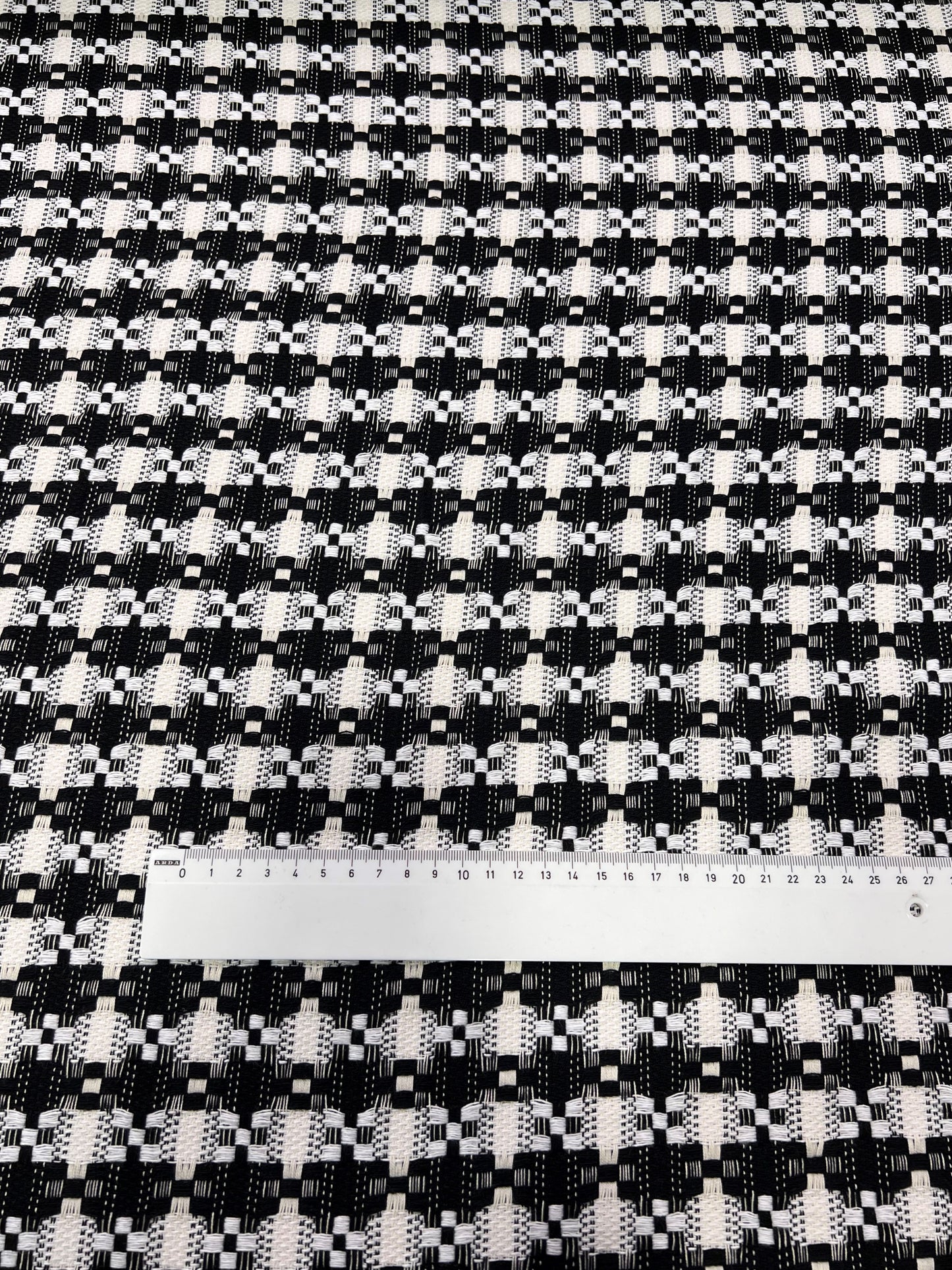 Tweed bianco/nero pied de poule