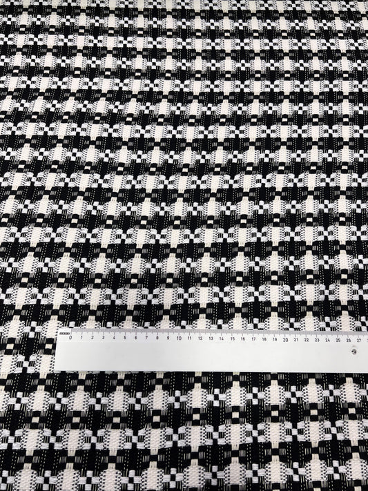 Tweed bianco/nero pied de poule