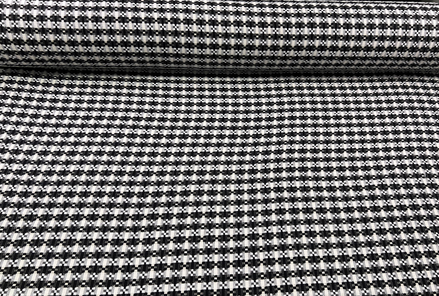 Tweed bianco/nero pied de poule