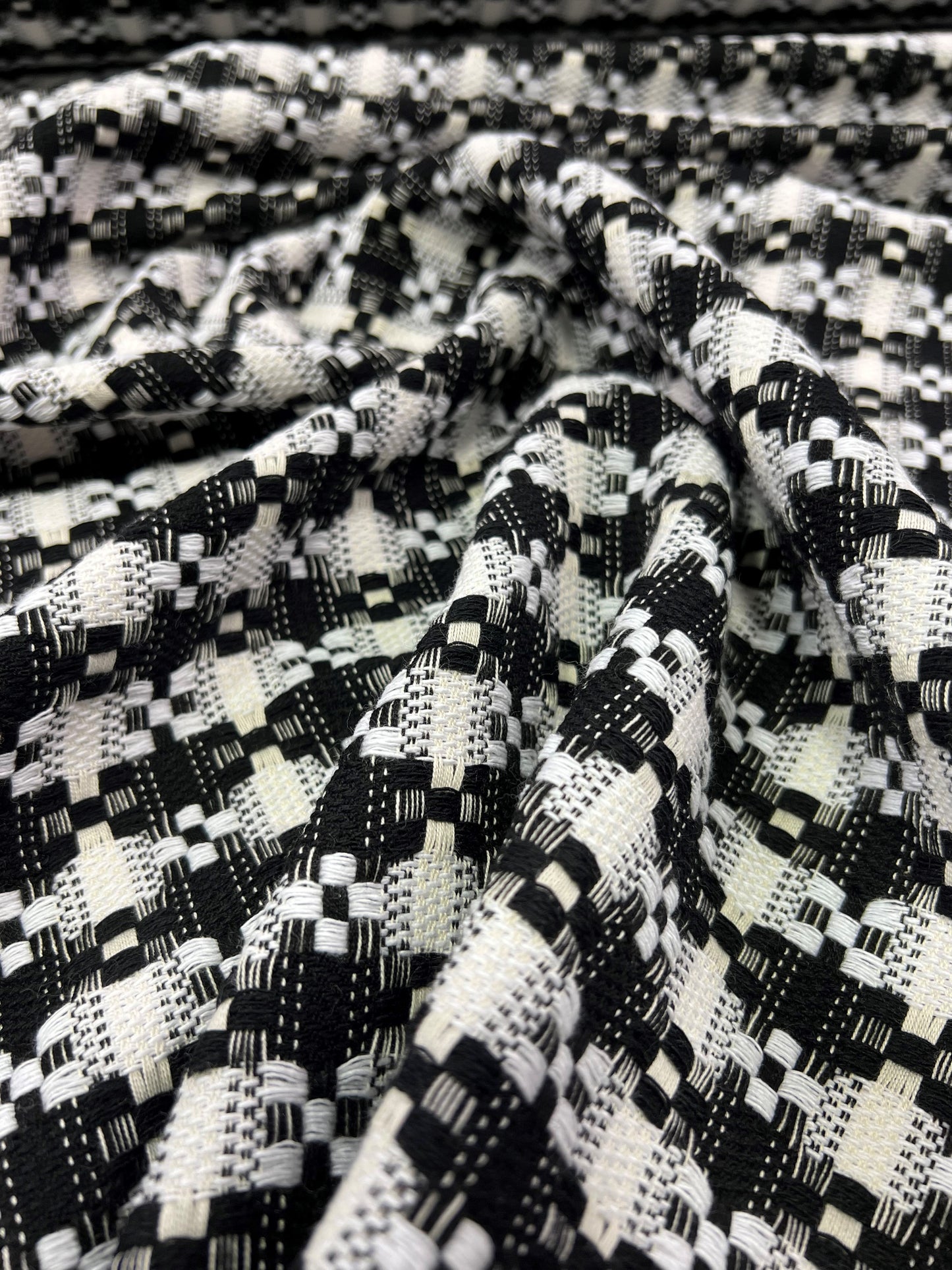 Tweed bianco/nero pied de poule
