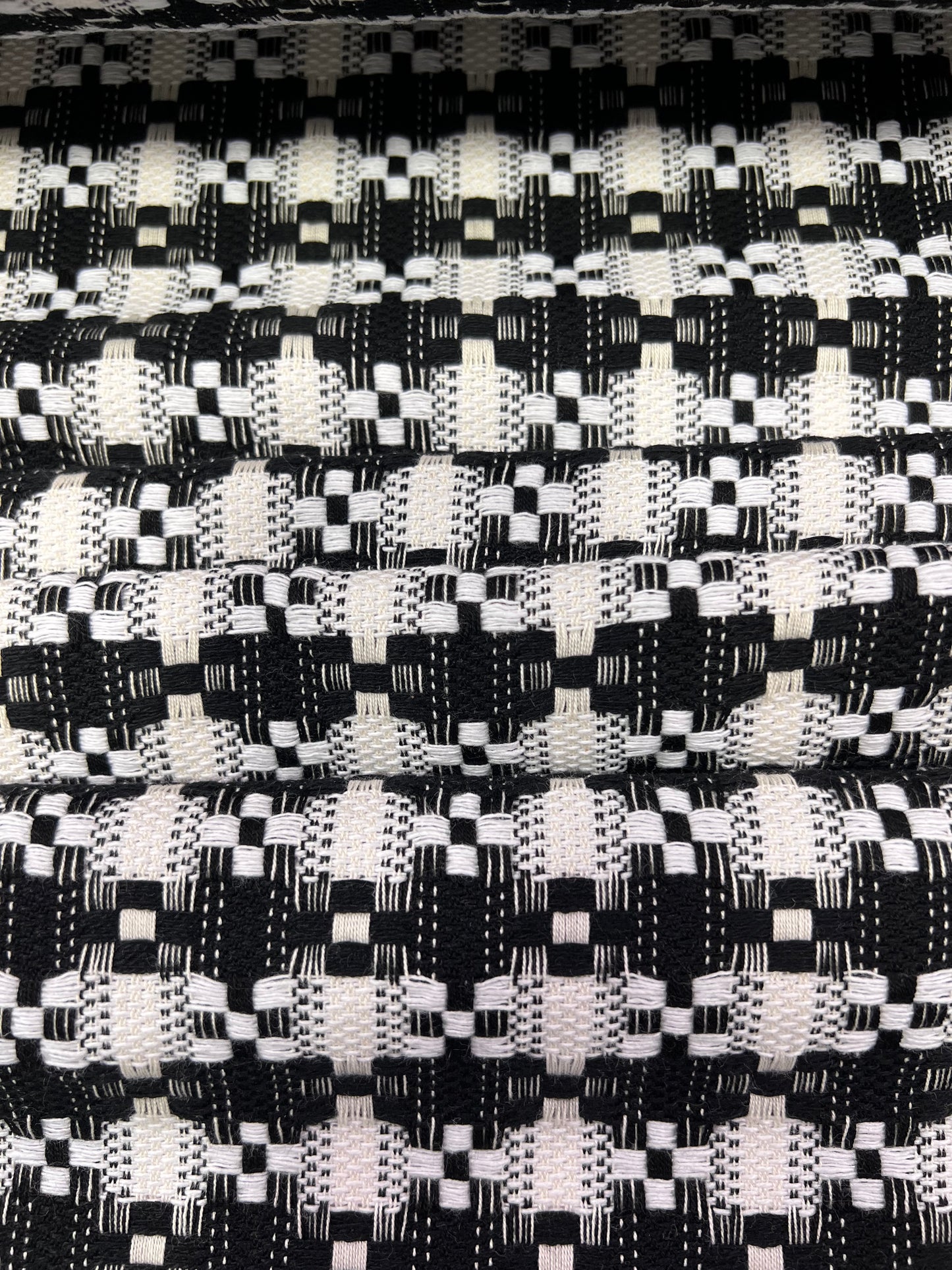 Tweed bianco/nero pied de poule