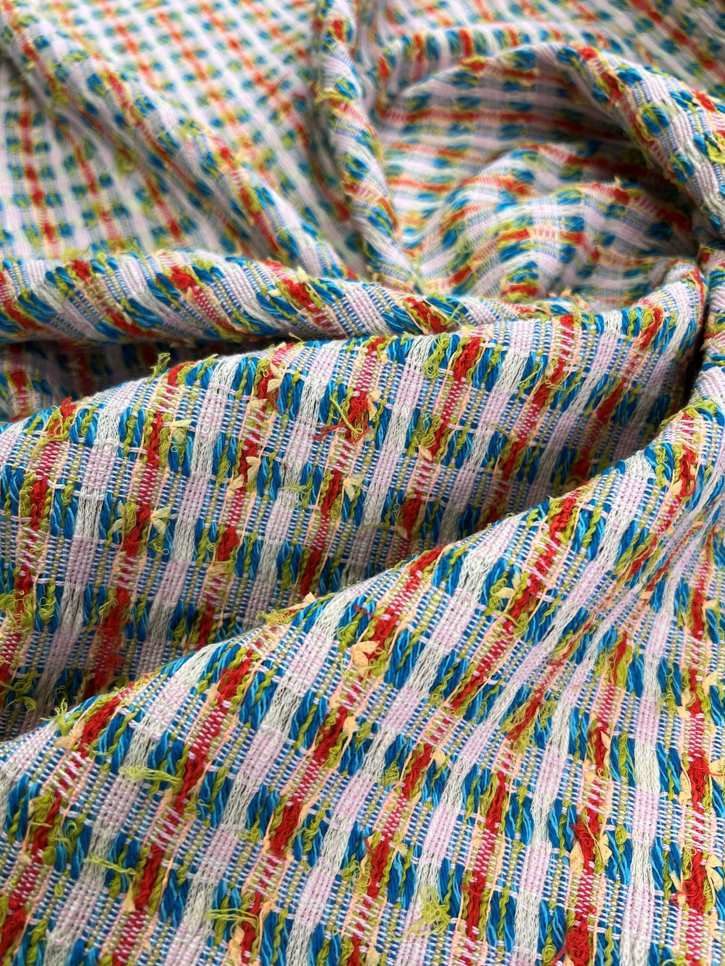 Tweed arancio/blu