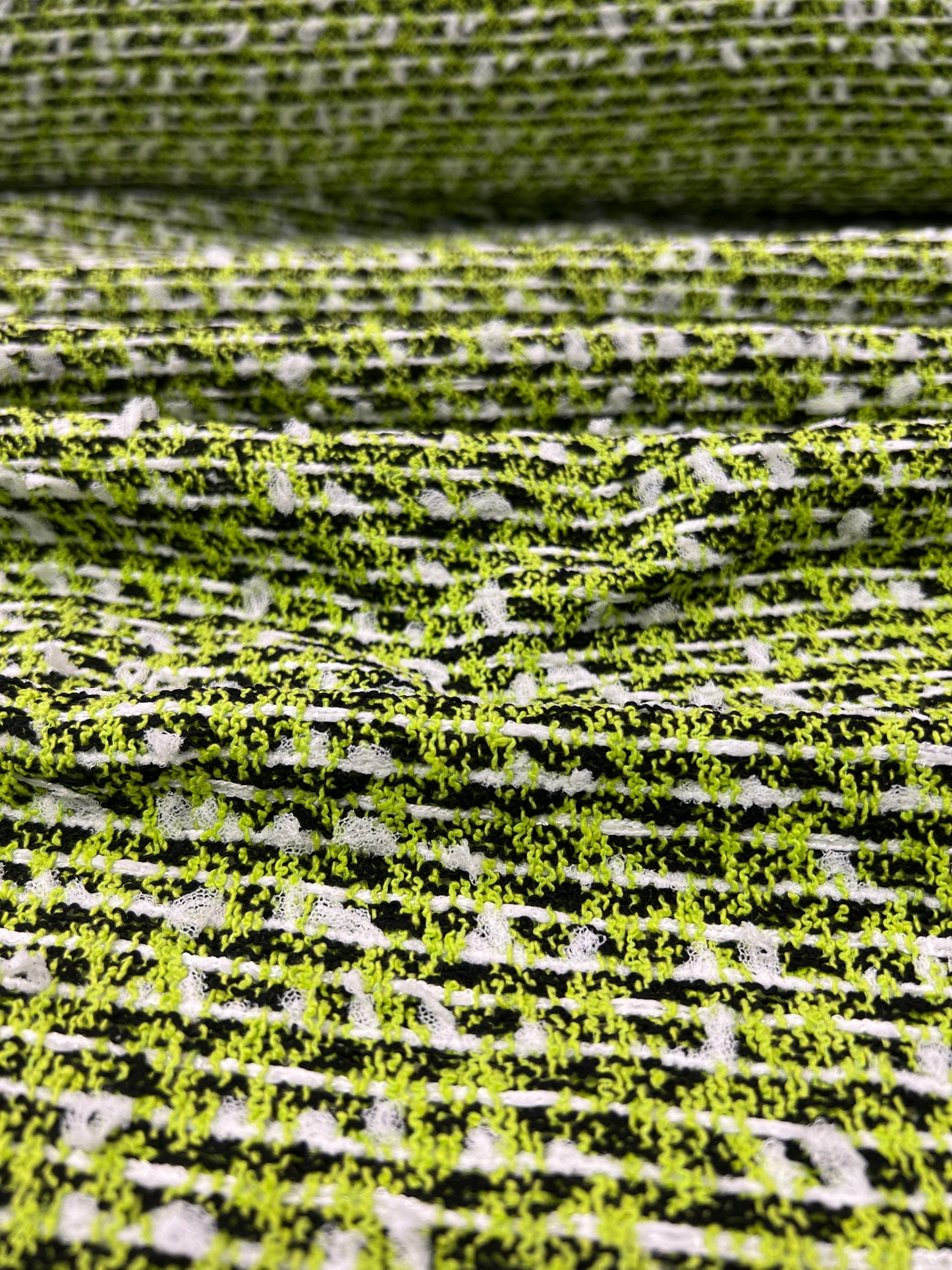 Tweed nero/lime