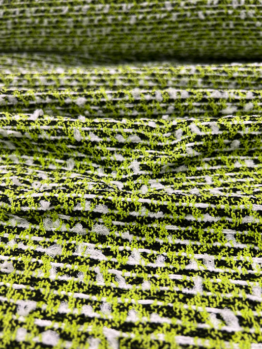 Tweed nero/lime