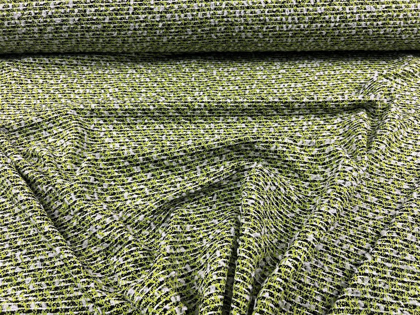 Tweed nero/lime