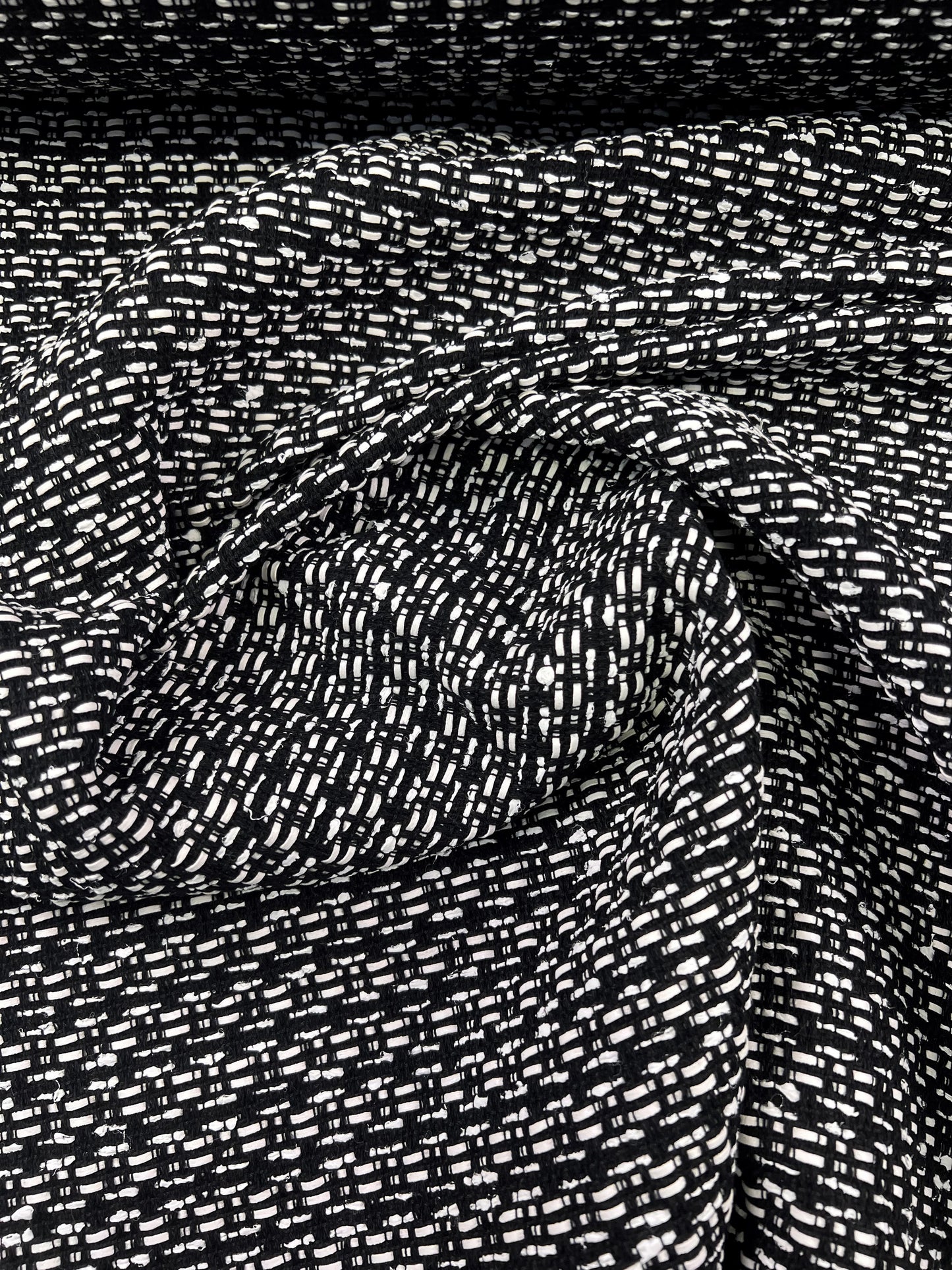 Tweed bianco/nero