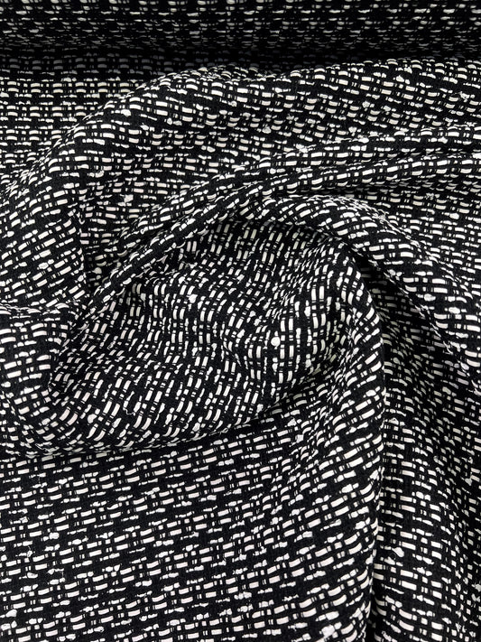 Tweed bianco/nero