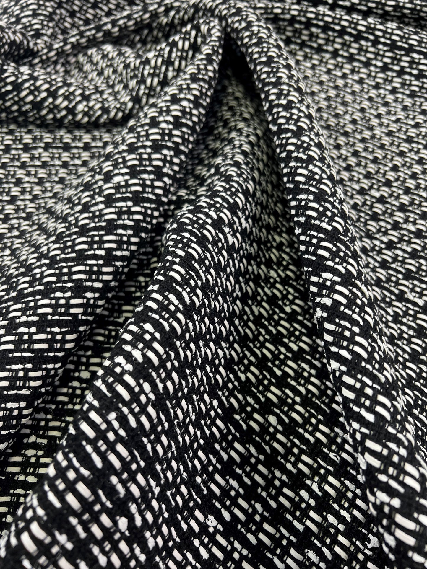 Tweed bianco/nero